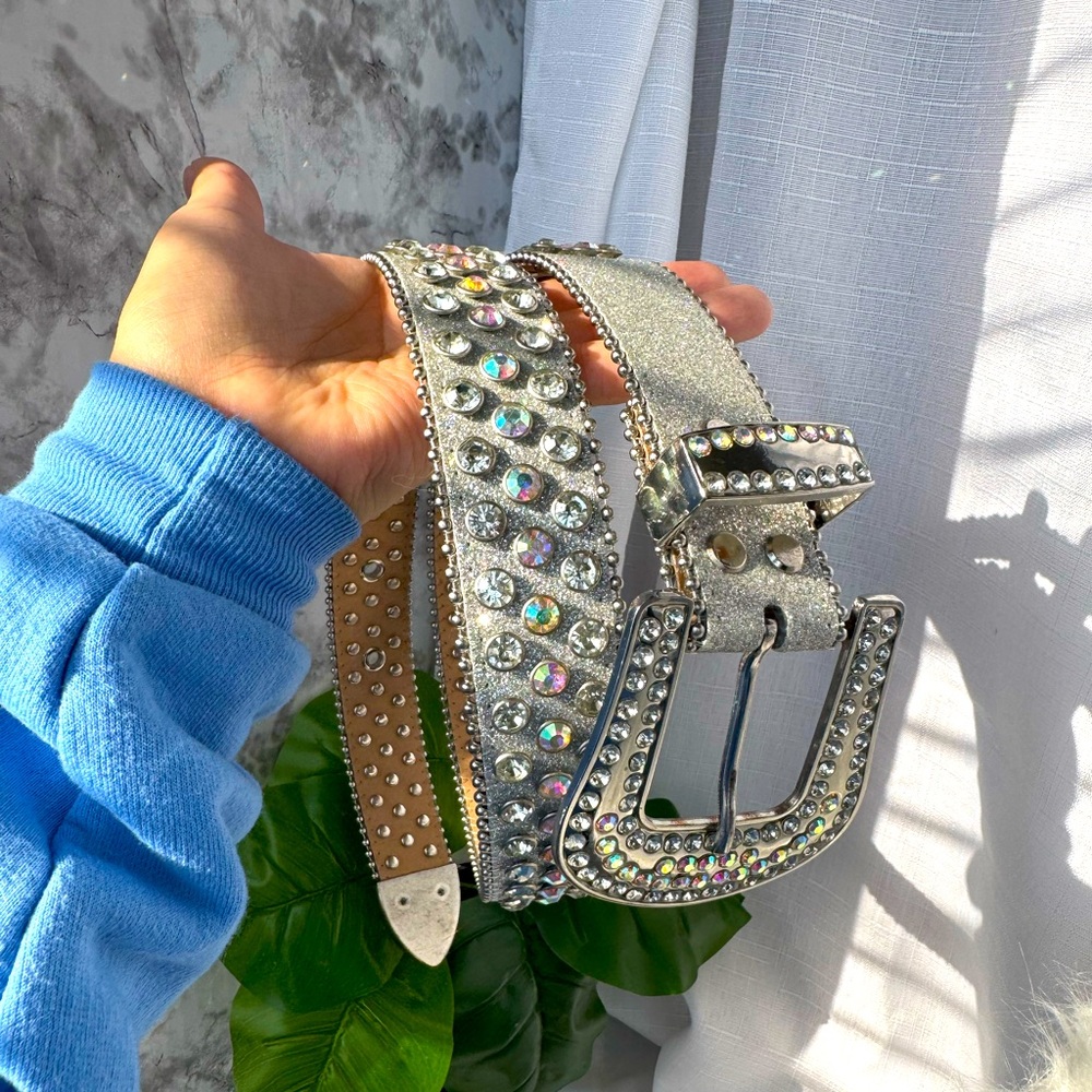 Studded blinged out belt